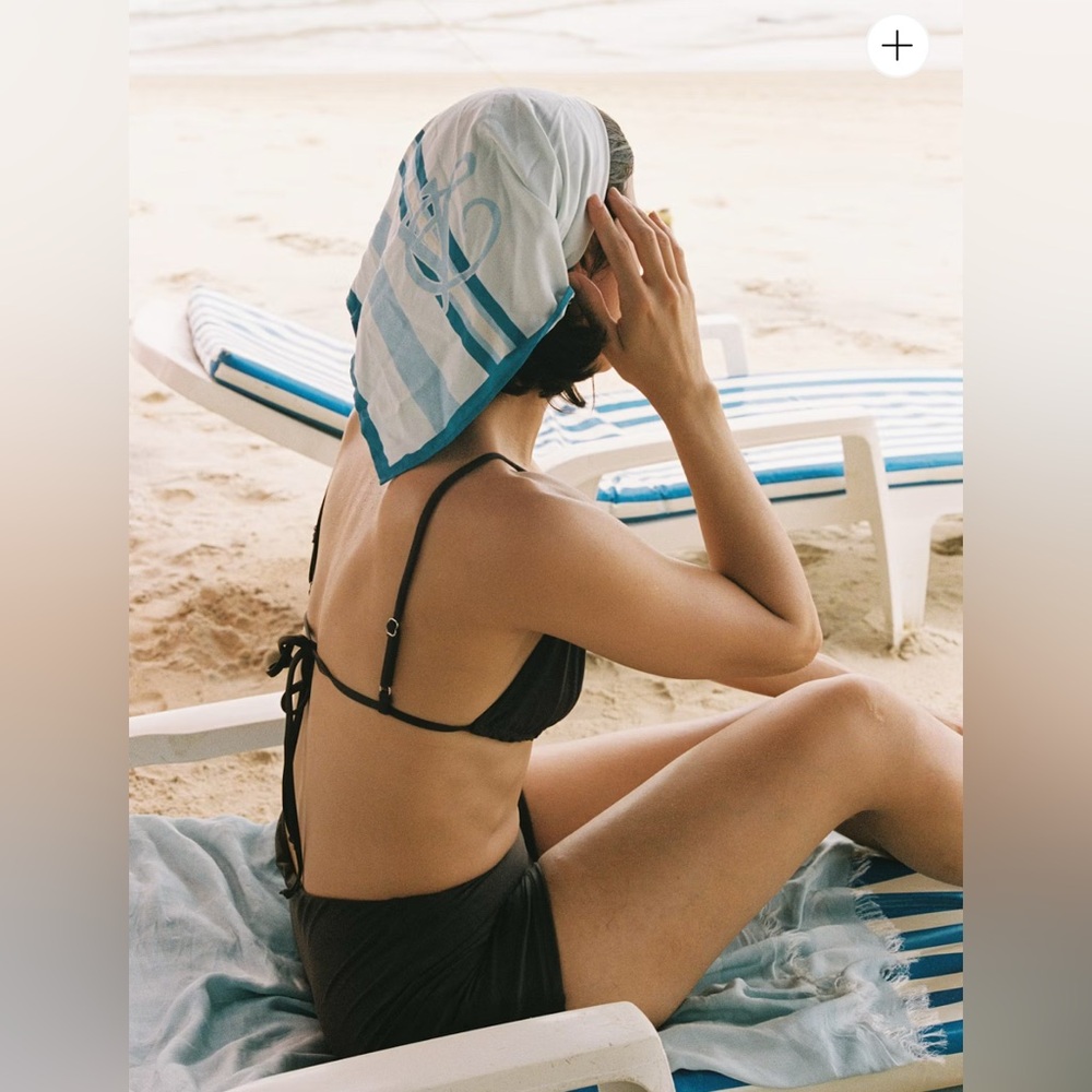 NWT Djerf Avenue Little Scarf DA Coastal Blue